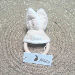 Anneau de dentition lapin rose poudré